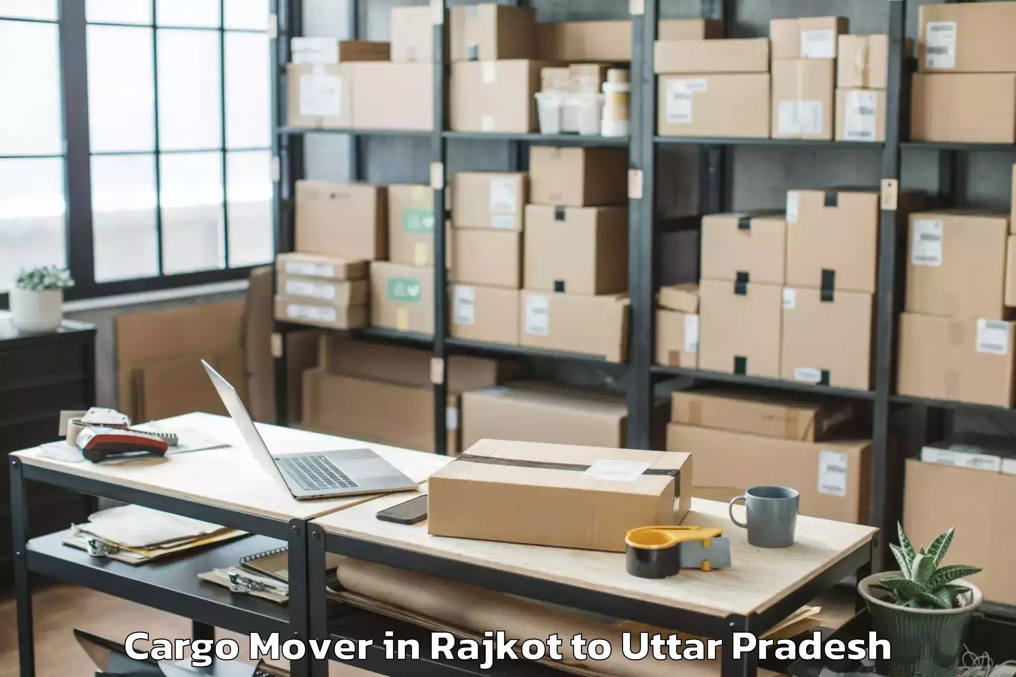 Affordable Rajkot to Mangalayatan University Aligar Cargo Mover